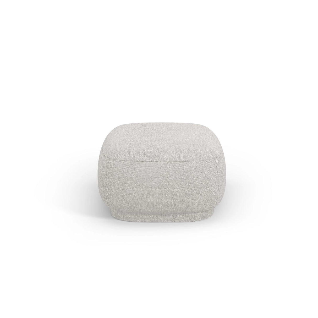 Camden Pouf aus Chenille in Silber meliert (Legacy 20 Silver), 65x65x39 cm von Cosmopolitan Design – Bild 3