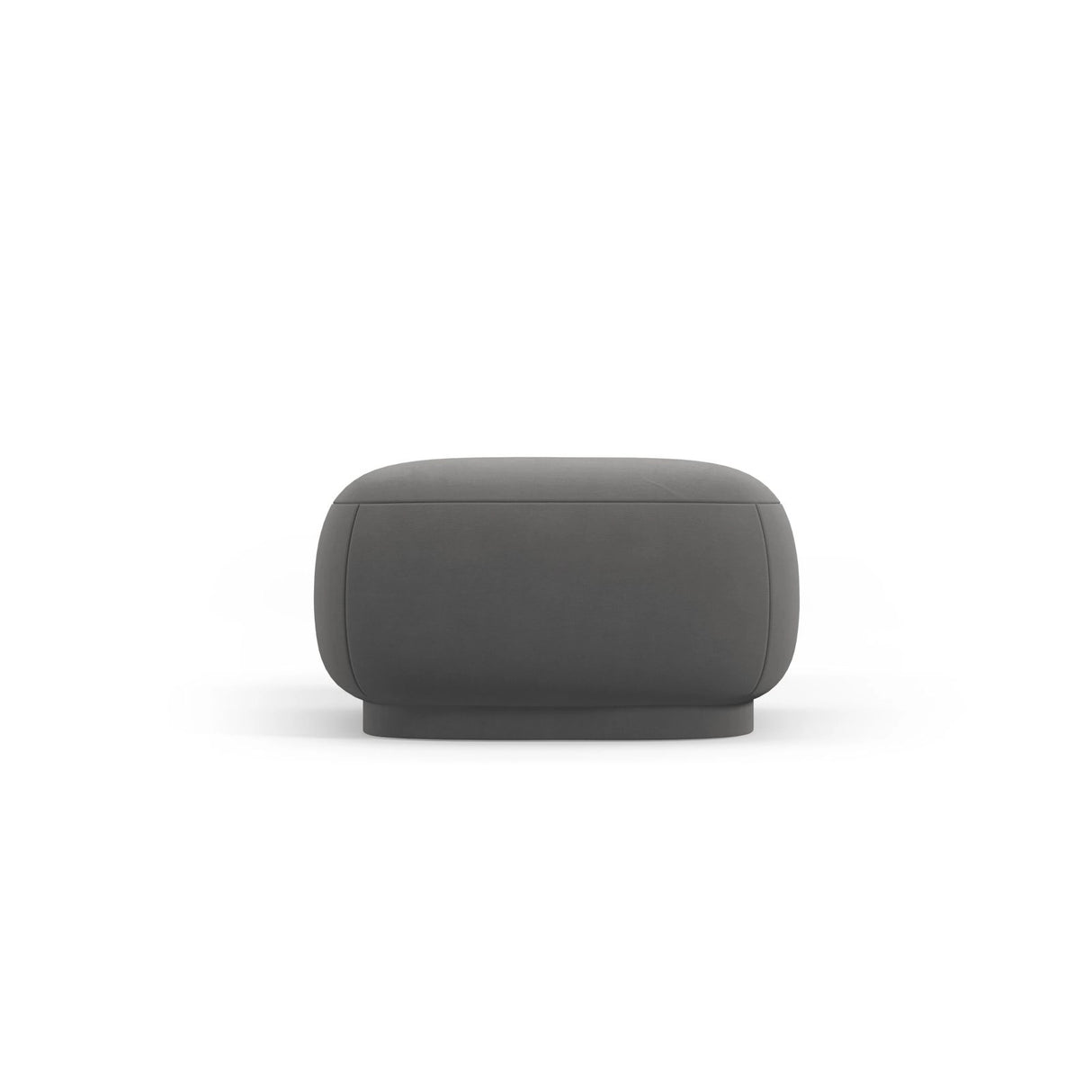 Camden Pouf aus Samt in Warmes Grau (Casino Anthracite), 65x65x39 cm von Cosmopolitan Design – Bild 4