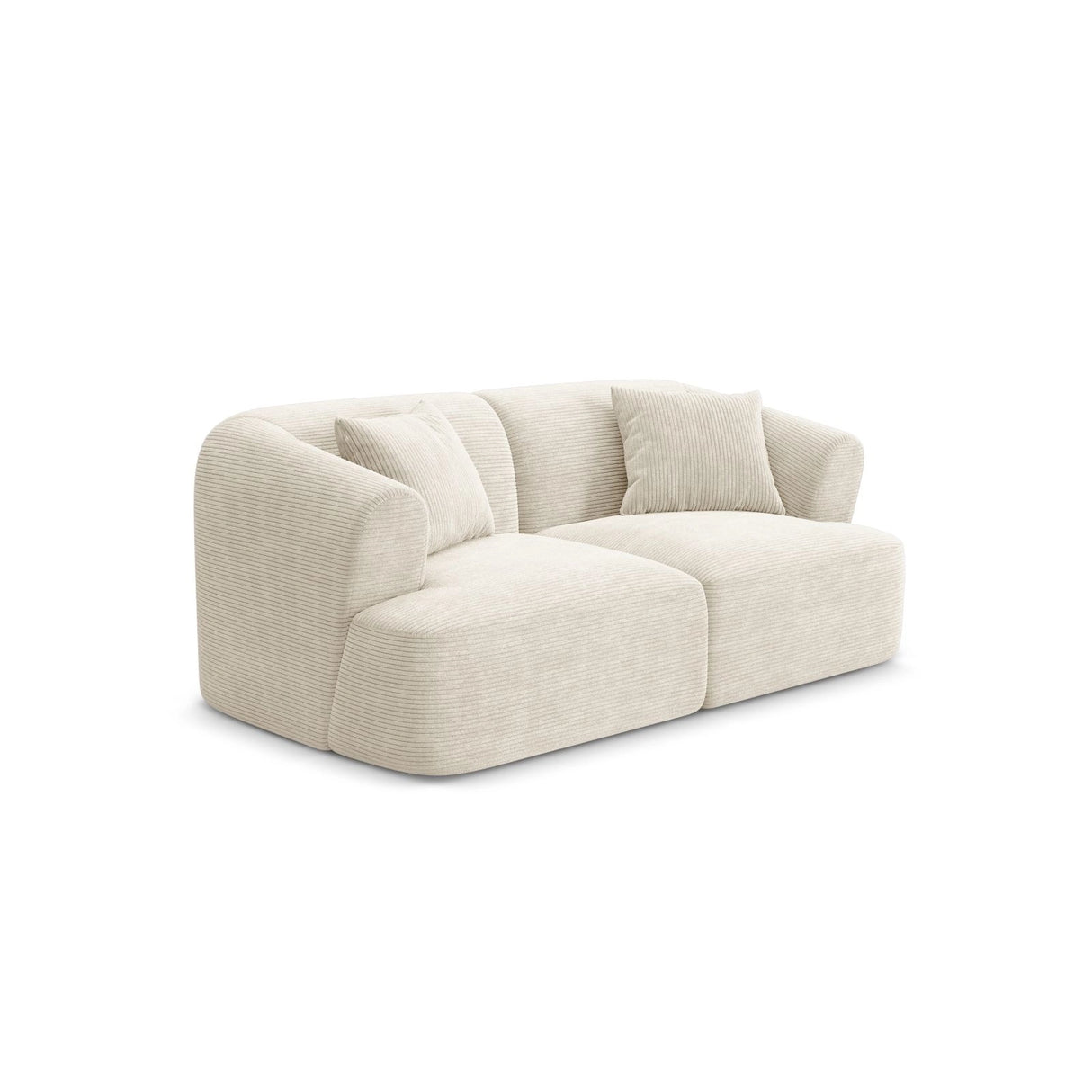 Campi 2-Sitzer Sofa aus Cord in Elfenbein (Lincoln 01D), 180x90x70 cm von Cosmopolitan Design – Bild 3
