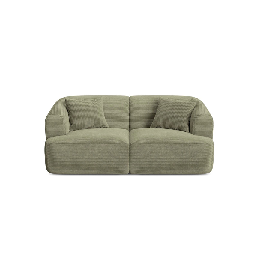 Campi 2-Sitzer Sofa aus Cord in Moosgrün (Lincoln 37D), 180x90x70 cm von Cosmopolitan Design – Bild 1