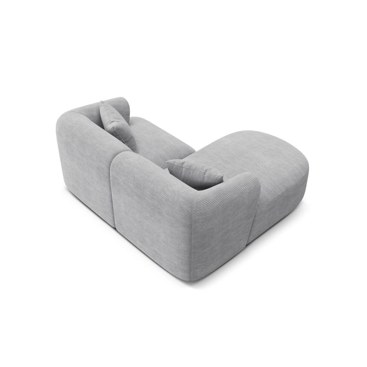 Campi 3-Sitzer Ecksofa, Linke Seite, aus Cord in Silber (Lincoln 84D), 180x156x70 cm von Cosmopolitan Design – Bild 5