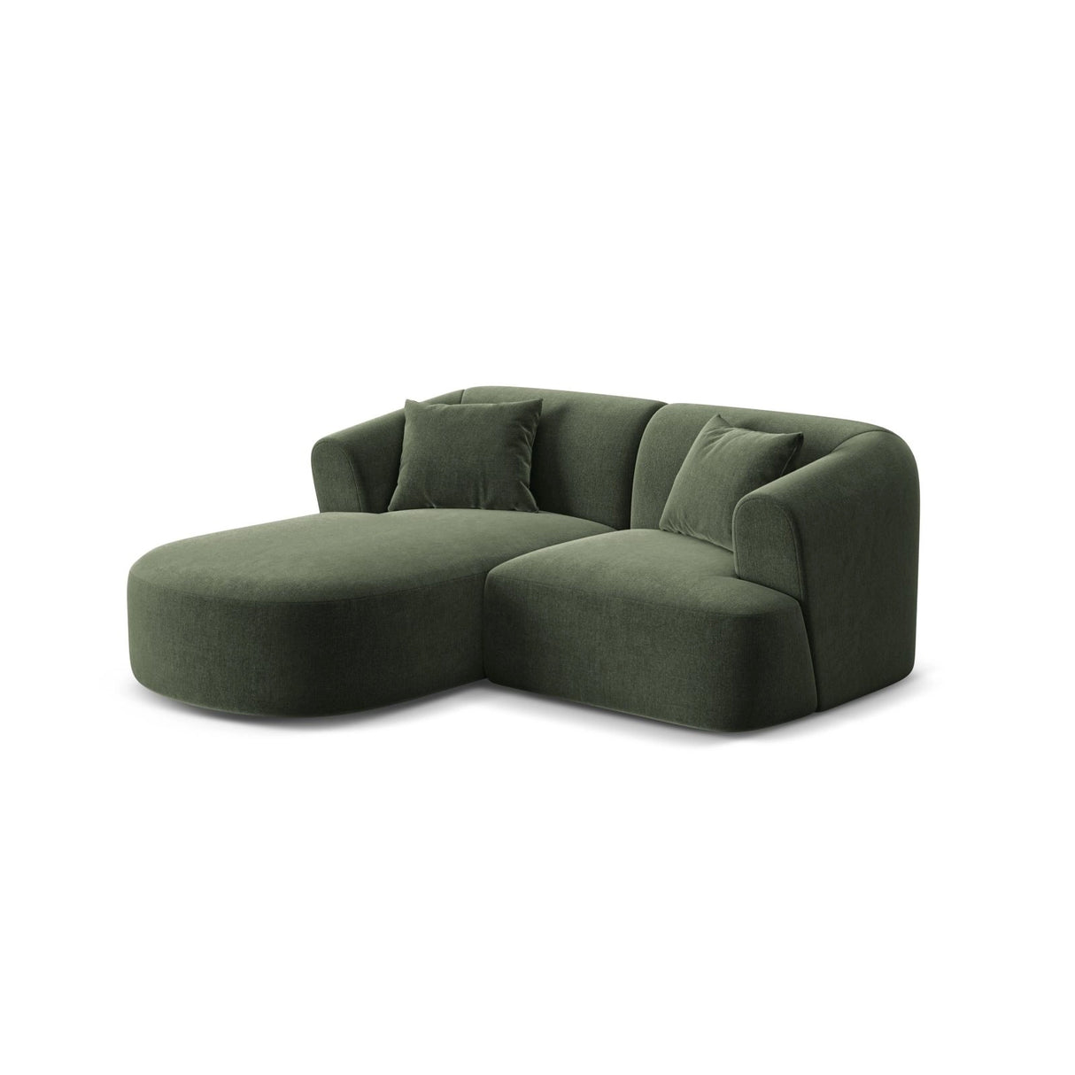 Campi 3-Sitzer Ecksofa, Linke Seite, aus Samt in Grün (Vogue 11), 180x156x70 cm von Cosmopolitan Design – Bild 4