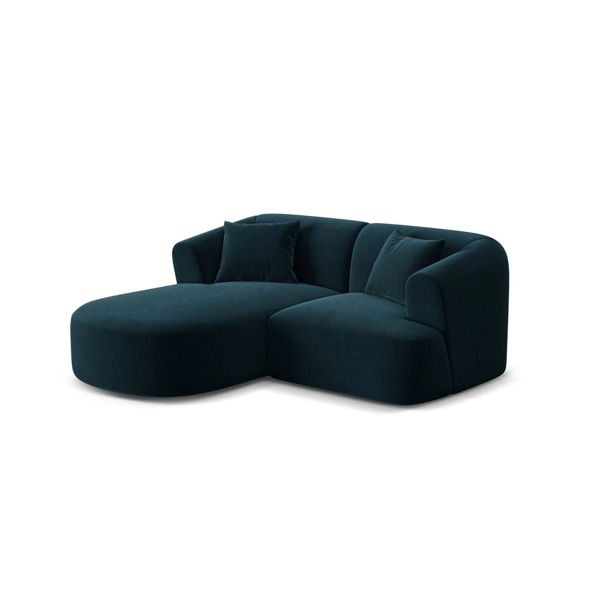 Campi 3-Sitzer Ecksofa, Linke Seite, aus Samt in Tiefes Petrol (Vogue 13), 180x156x70 cm von Cosmopolitan Design – Bild 4