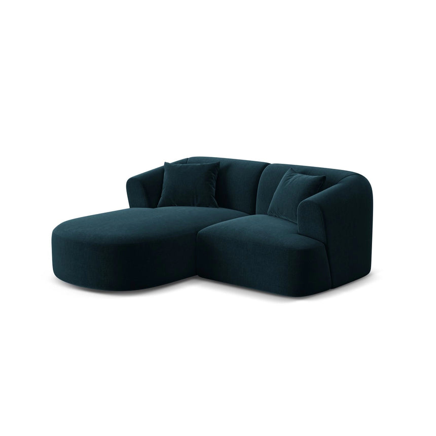 Campi 3-Sitzer Ecksofa, Linke Seite, aus Samt in Tiefes Petrol (Vogue 13), 180x156x70 cm von Cosmopolitan Design – Bild 4
