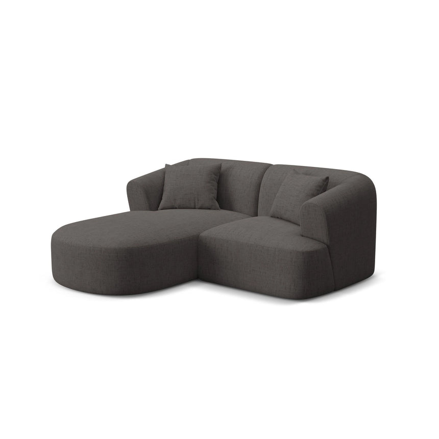Campi 3-Sitzer Ecksofa, Linke Seite, aus Strukturierter Stoff in Grau (Moly 85), 180x156x70 cm von Cosmopolitan Design – Bild 3