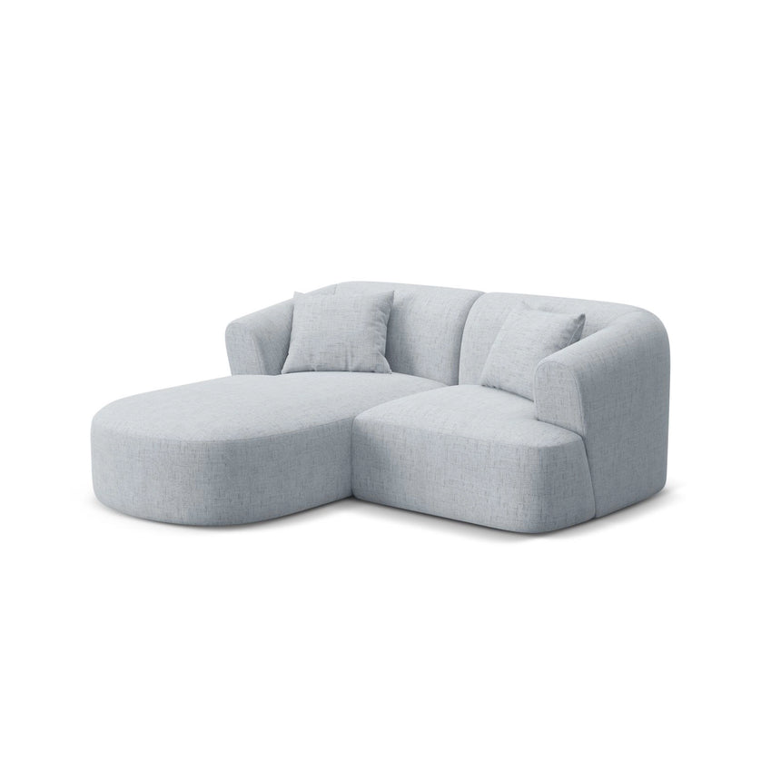 Campi 3-Sitzer Ecksofa, Linke Seite, aus Strukturierter Stoff in Hellgrau (Moly 70), 180x156x70 cm von Cosmopolitan Design – Bild 3