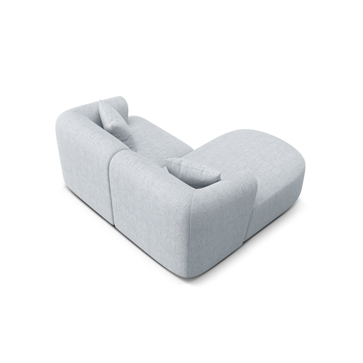 Campi 3-Sitzer Ecksofa, Linke Seite, aus Strukturierter Stoff in Hellgrau (Moly 70), 180x156x70 cm von Cosmopolitan Design – Bild 5