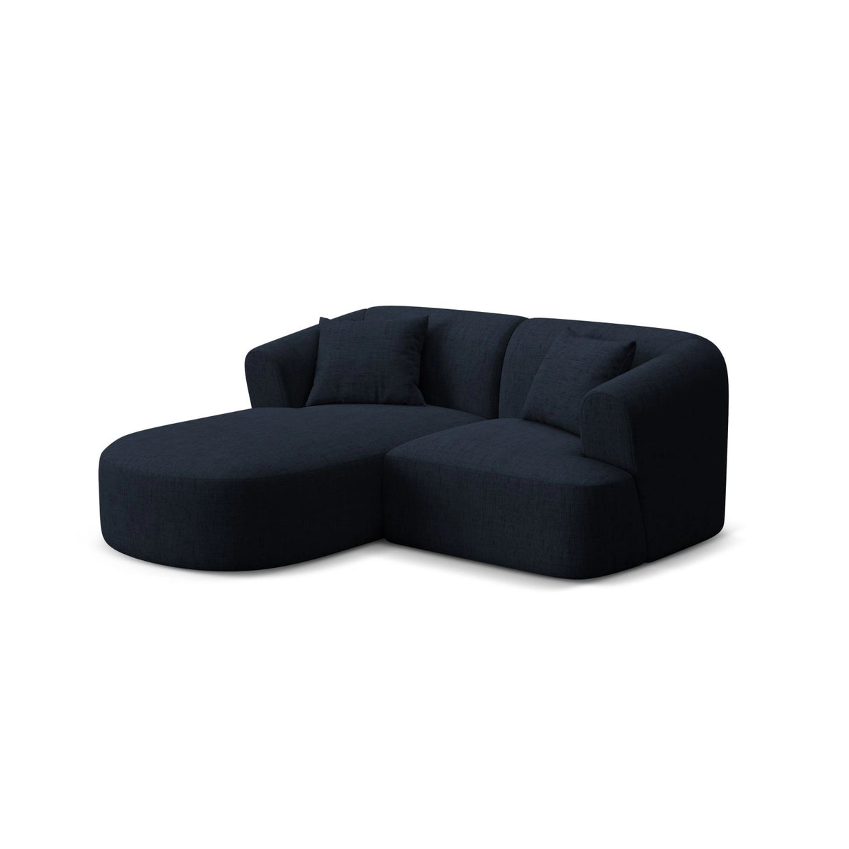 Campi 3-Sitzer Ecksofa, Linke Seite, aus Strukturierter Stoff in Königsblau (Moly 79), 180x156x70 cm von Cosmopolitan Design – Bild 3