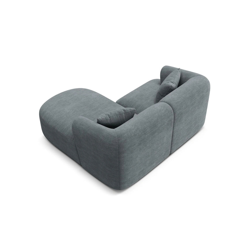 Campi 3-Sitzer Ecksofa, Rechte Seite, aus Cord in Dunkelgrau (Lincoln 94D), 180x156x70 cm von Cosmopolitan Design – Bild 5