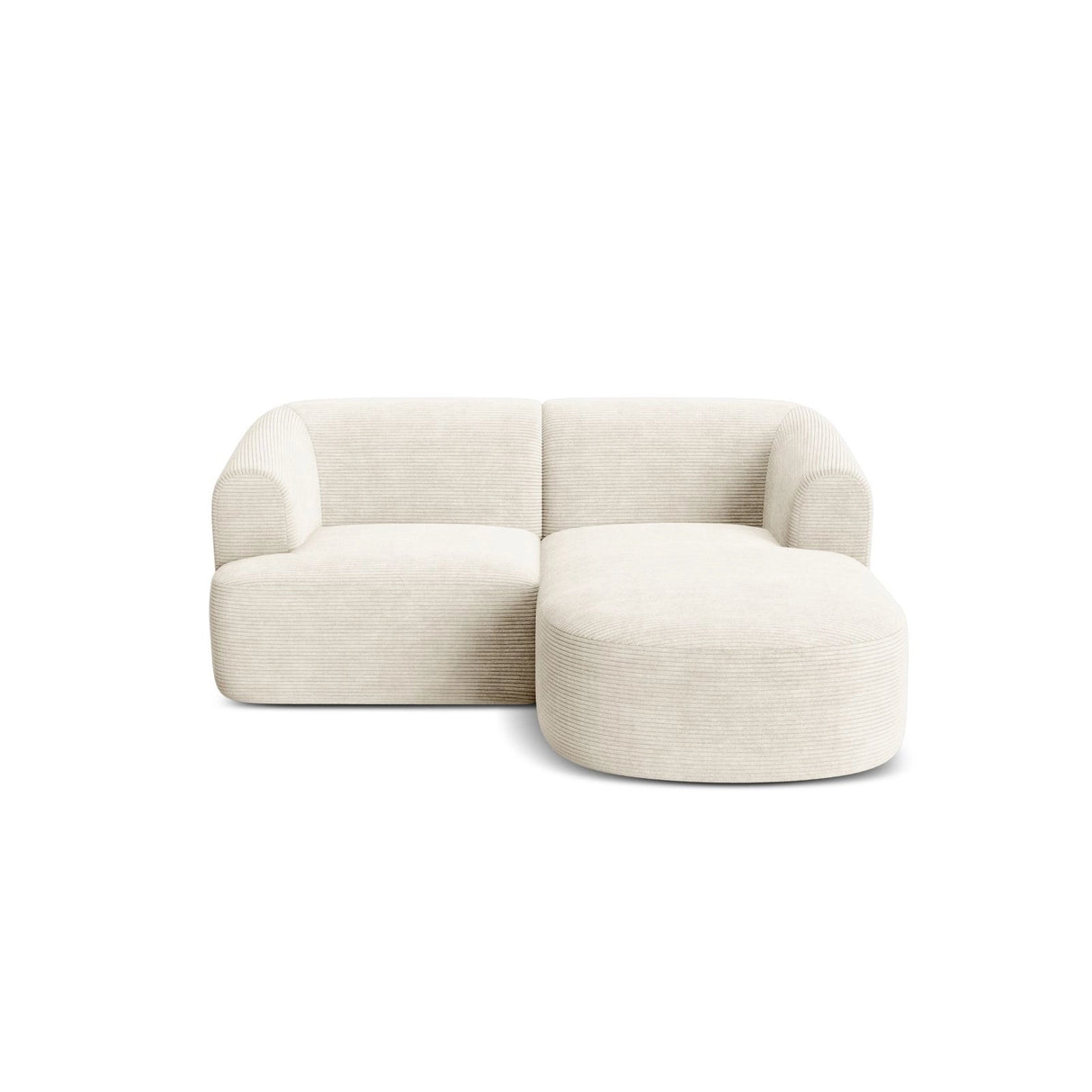 Campi 3-Sitzer Ecksofa, Rechte Seite, aus Cord in Elfenbein (Lincoln 01D), 180x156x70 cm von Cosmopolitan Design – Bild 4
