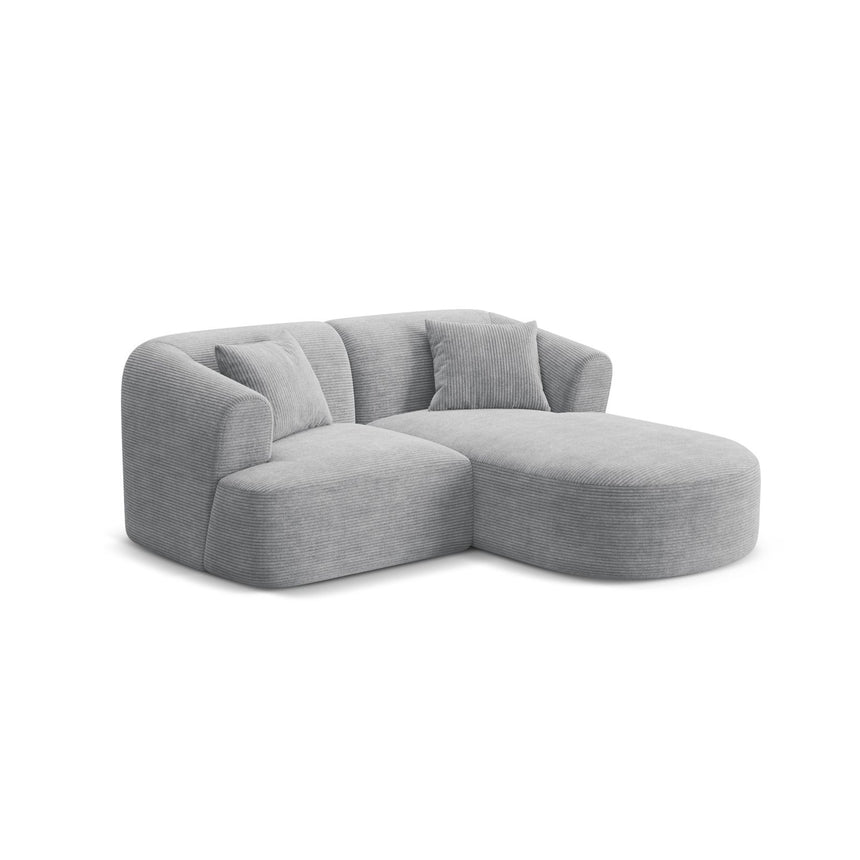 Campi 3-Sitzer Ecksofa, Rechte Seite, aus Cord in Silber (Lincoln 84D), 180x156x70 cm von Cosmopolitan Design – Bild 3