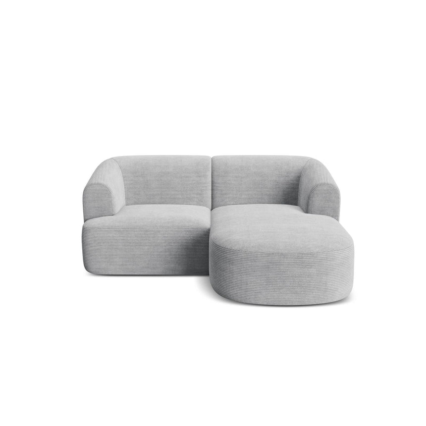 Campi 3-Sitzer Ecksofa, Rechte Seite, aus Cord in Silber (Lincoln 84D), 180x156x70 cm von Cosmopolitan Design – Bild 4