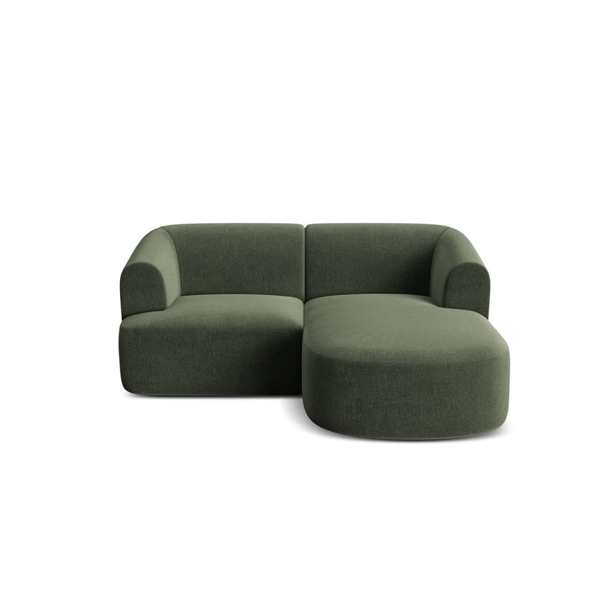 Campi 3-Sitzer Ecksofa, Rechte Seite, aus Samt in Grün (Vogue 11), 180x156x70 cm von Cosmopolitan Design – Bild 5