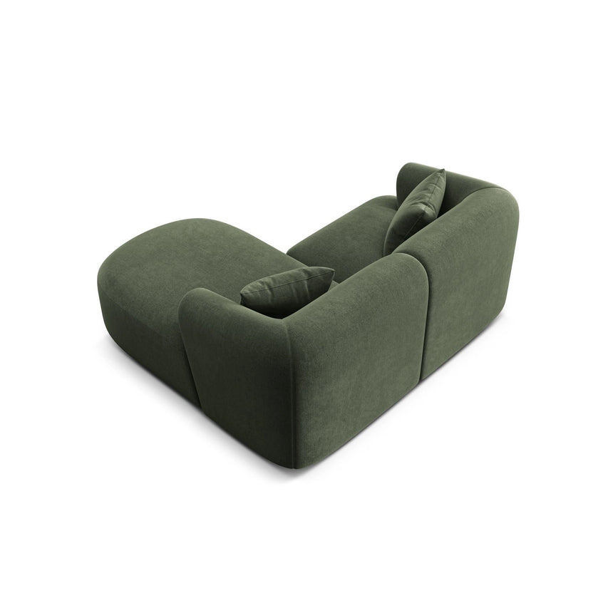 Campi 3-Sitzer Ecksofa, Rechte Seite, aus Samt in Grün (Vogue 11), 180x156x70 cm von Cosmopolitan Design – Bild 6