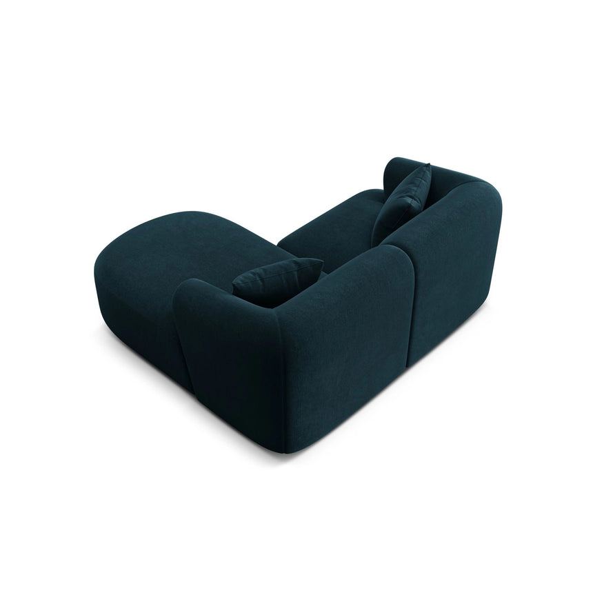 Campi 3-Sitzer Ecksofa, Rechte Seite, aus Samt in Tiefes Petrol (Vogue 13), 180x156x70 cm von Cosmopolitan Design – Bild 6