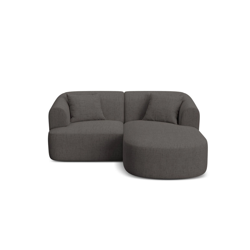 Campi 3-Sitzer Ecksofa, Rechte Seite, aus Strukturierter Stoff in Grau (Moly 85), 180x156x70 cm von Cosmopolitan Design – Bild 1