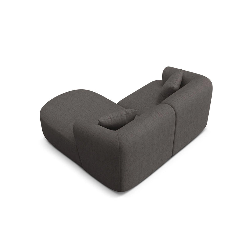 Campi 3-Sitzer Ecksofa, Rechte Seite, aus Strukturierter Stoff in Grau (Moly 85), 180x156x70 cm von Cosmopolitan Design – Bild 5