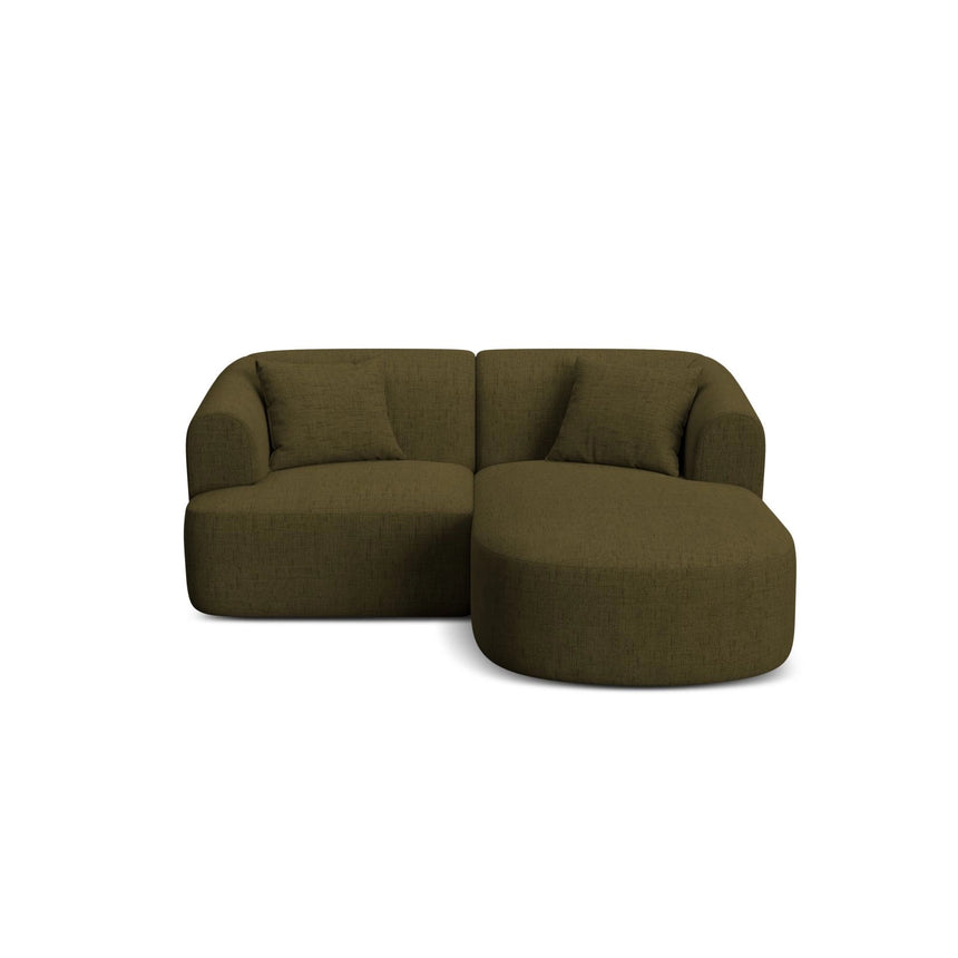 Campi 3-Sitzer Ecksofa, Rechte Seite, aus Strukturierter Stoff in Grün (Moly 38), 180x156x70 cm von Cosmopolitan Design – Bild 1