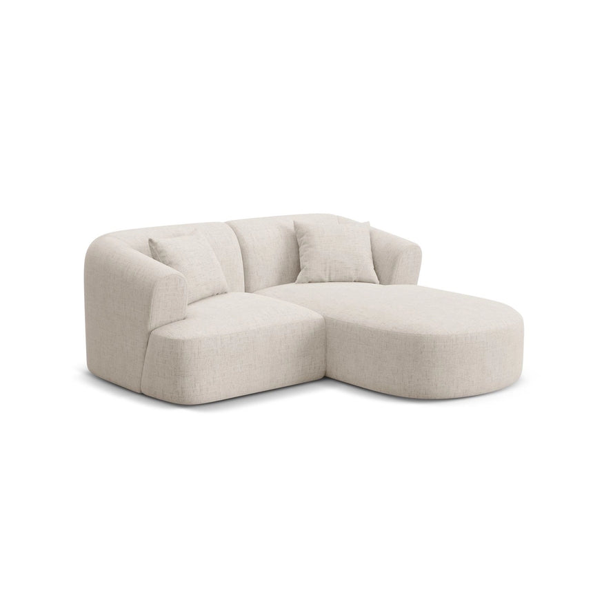 Campi 3-Sitzer Ecksofa, Rechte Seite, aus Strukturierter Stoff in Hellbeige (Moly 02), 180x156x70 cm von Cosmopolitan Design – Bild 3