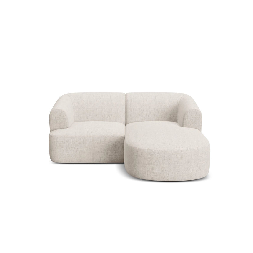 Campi 3-Sitzer Ecksofa, Rechte Seite, aus Strukturierter Stoff in Hellbeige (Moly 02), 180x156x70 cm von Cosmopolitan Design – Bild 4