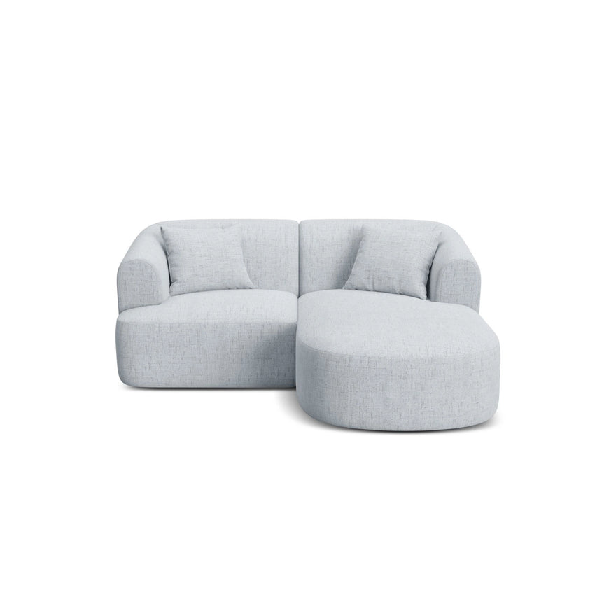 Campi 3-Sitzer Ecksofa, Rechte Seite, aus Strukturierter Stoff in Hellgrau (Moly 70), 180x156x70 cm von Cosmopolitan Design – Bild 1