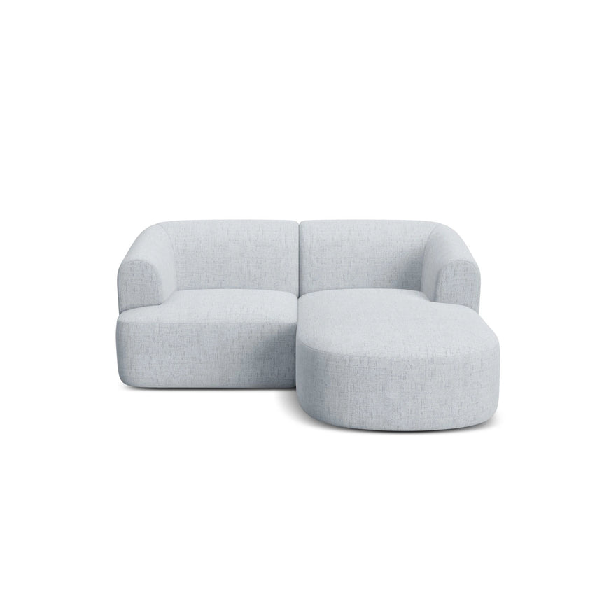 Campi 3-Sitzer Ecksofa, Rechte Seite, aus Strukturierter Stoff in Hellgrau (Moly 70), 180x156x70 cm von Cosmopolitan Design – Bild 4