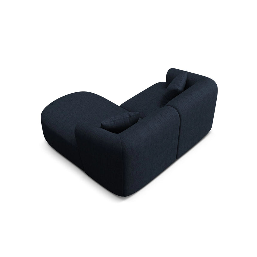 Campi 3-Sitzer Ecksofa, Rechte Seite, aus Strukturierter Stoff in Königsblau (Moly 79), 180x156x70 cm von Cosmopolitan Design – Bild 5