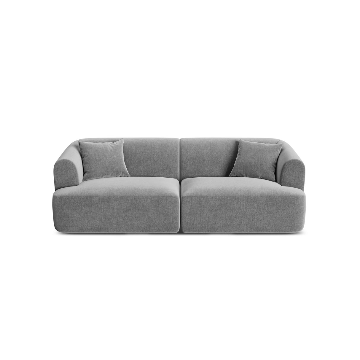 Campi 3-Sitzer Sofa aus Samt in Grau (Vogue 15), 220x90x70 cm von Cosmopolitan Design – Bild 1