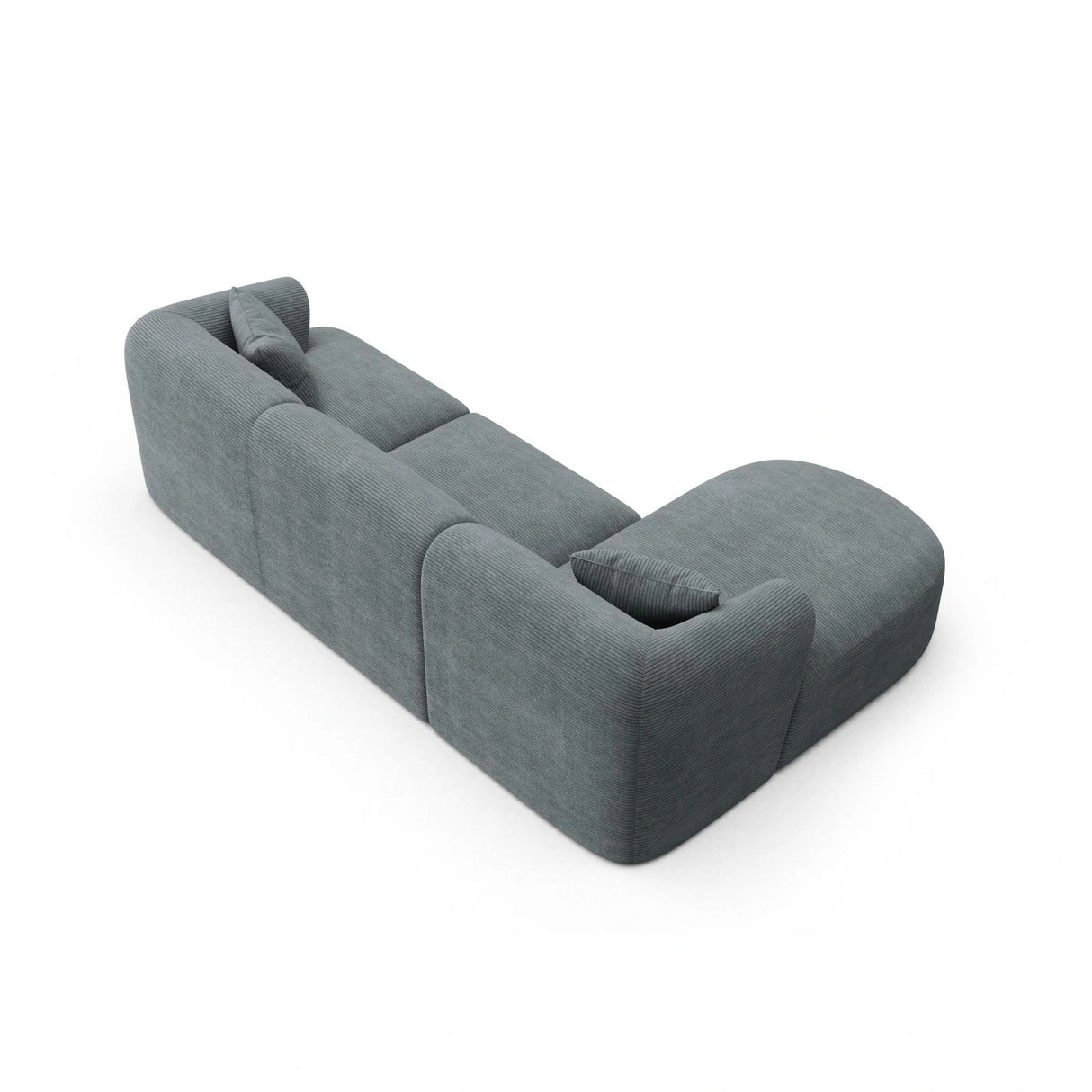 Campi 4-Sitzer Ecksofa, Linke Seite, aus Cord in Dunkelgrau (Lincoln 94D), 256x156x70 cm von Cosmopolitan Design – Bild 5