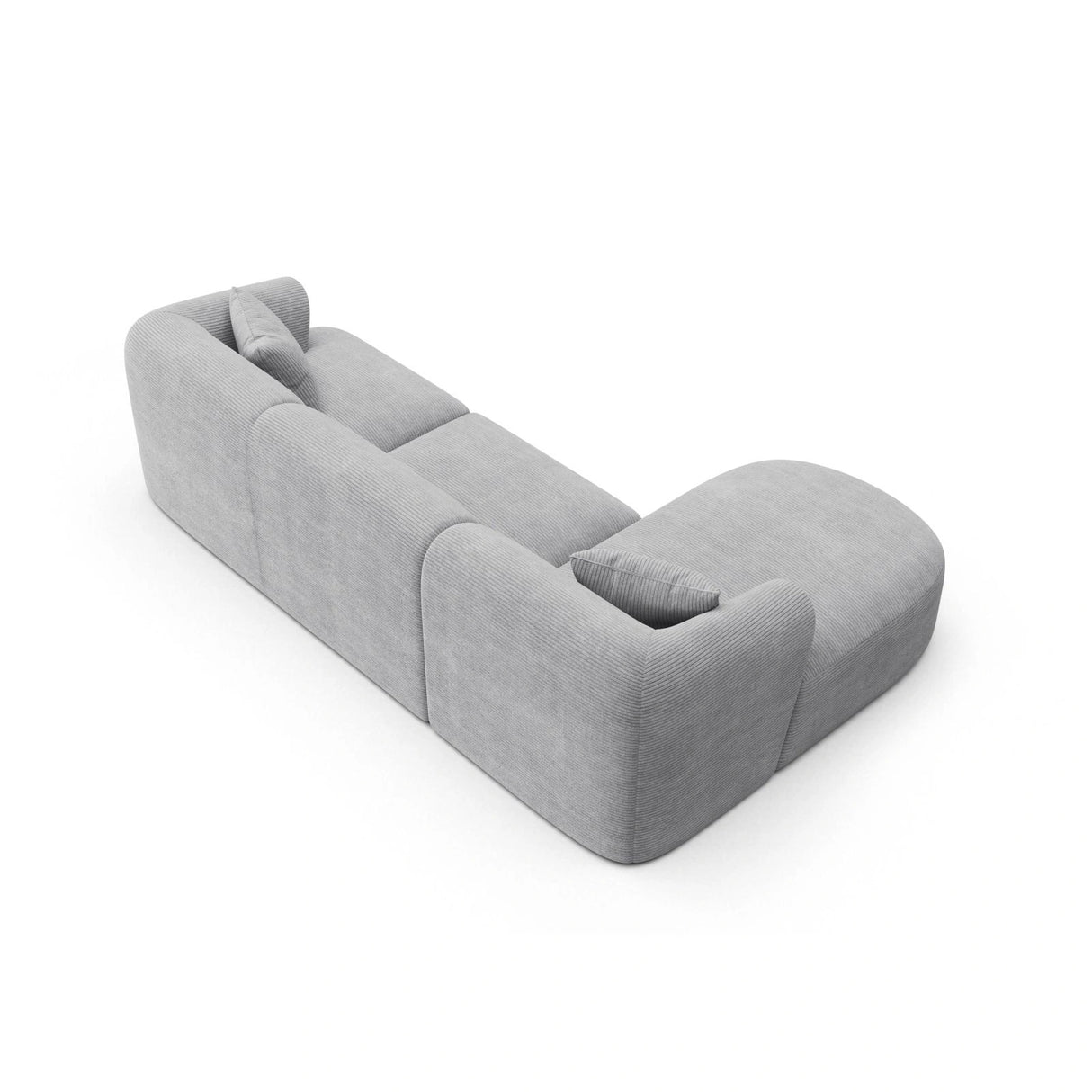 Campi 4-Sitzer Ecksofa, Linke Seite, aus Cord in Silber (Lincoln 84D), 256x156x70 cm von Cosmopolitan Design – Bild 5
