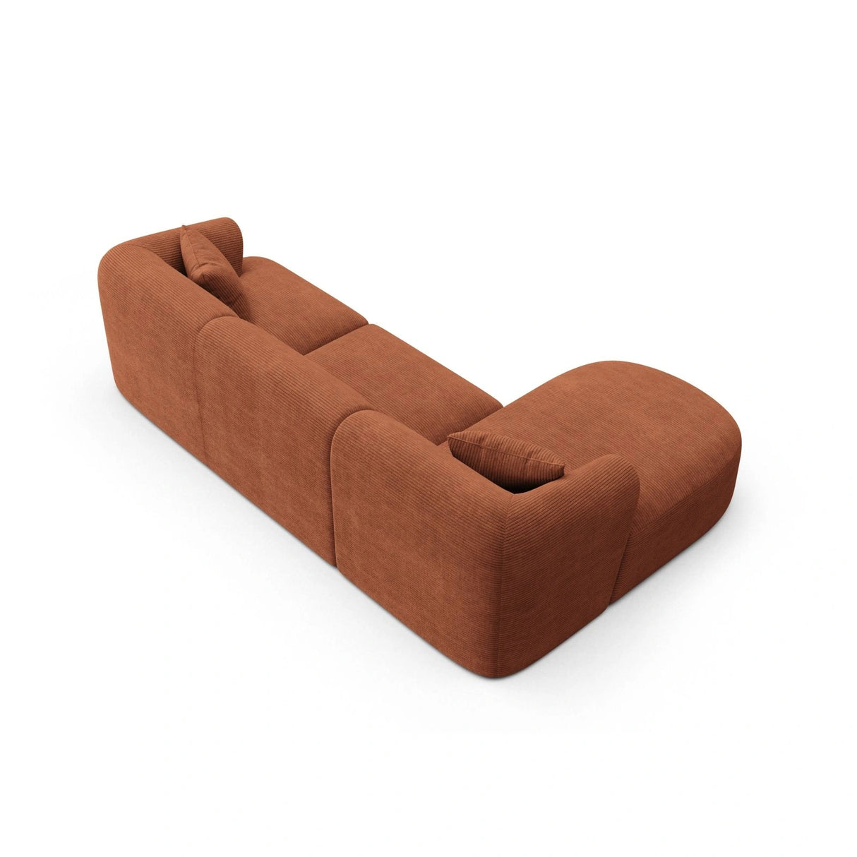 Campi 4-Sitzer Ecksofa, Linke Seite, aus Cord in Terrakotta (Lincoln 52D), 256x156x70 cm von Cosmopolitan Design – Bild 5