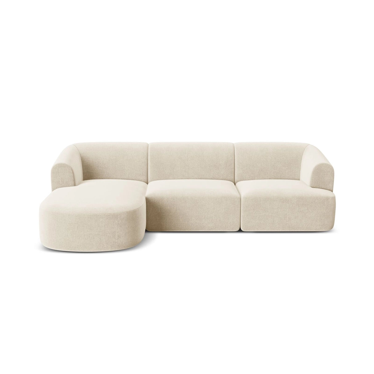 Campi 4-Sitzer Ecksofa, Linke Seite, aus Samt, Cord oder Strukturstoff, 256x156x70 cm von Cosmopolitan Design – Bild 5