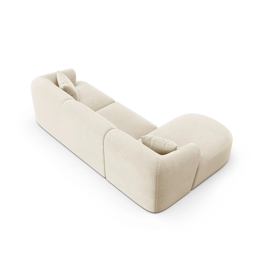 Campi 4-Sitzer Ecksofa, Linke Seite, aus Samt, Cord oder Strukturstoff, 256x156x70 cm von Cosmopolitan Design – Bild 6