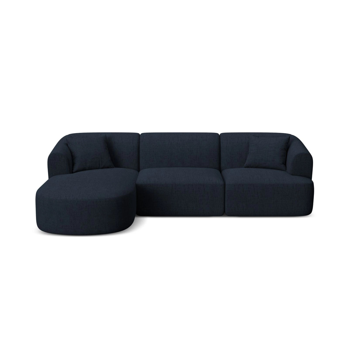 Campi 4-Sitzer Ecksofa, Linke Seite, aus Strukturierter Stoff in Königsblau (Moly 79), 256x156x70 cm von Cosmopolitan Design – Bild 1