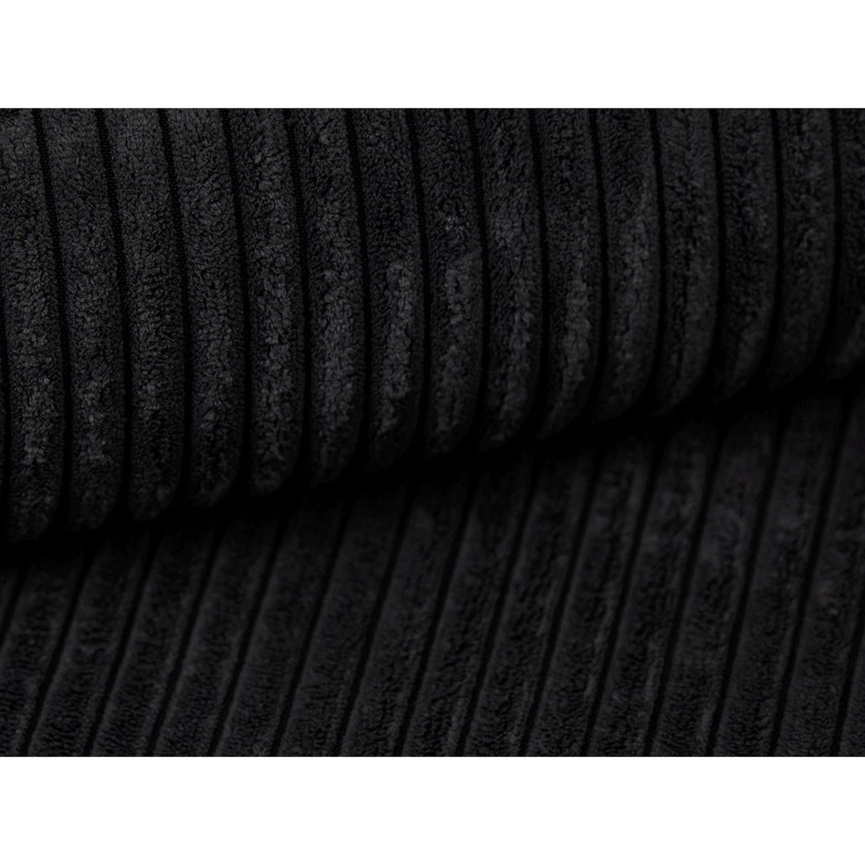 Campi 4-Sitzer Ecksofa, Rechte Seite, aus Cord in Schwarz (Lincoln 100D), 256x156x70 cm von Cosmopolitan Design – Bild 6