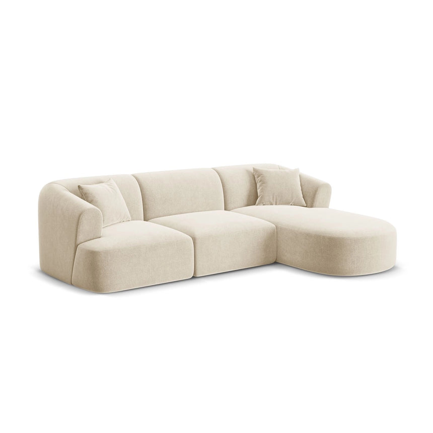 Campi 4-Sitzer Ecksofa, Rechte Seite, aus Samt, Cord oder Strukturstoff, 256x156x70 cm von Cosmopolitan Design – Bild 4