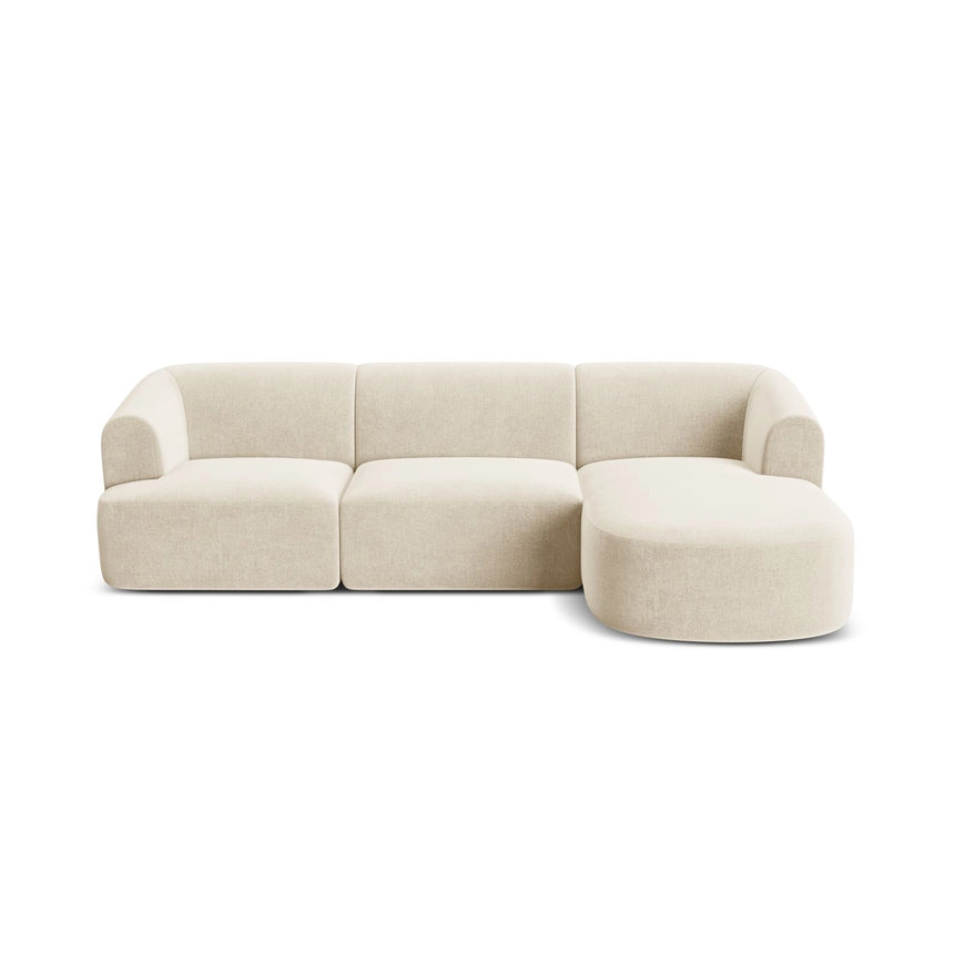 Campi 4-Sitzer Ecksofa, Rechte Seite, aus Samt, Cord oder Strukturstoff, 256x156x70 cm von Cosmopolitan Design – Bild 5