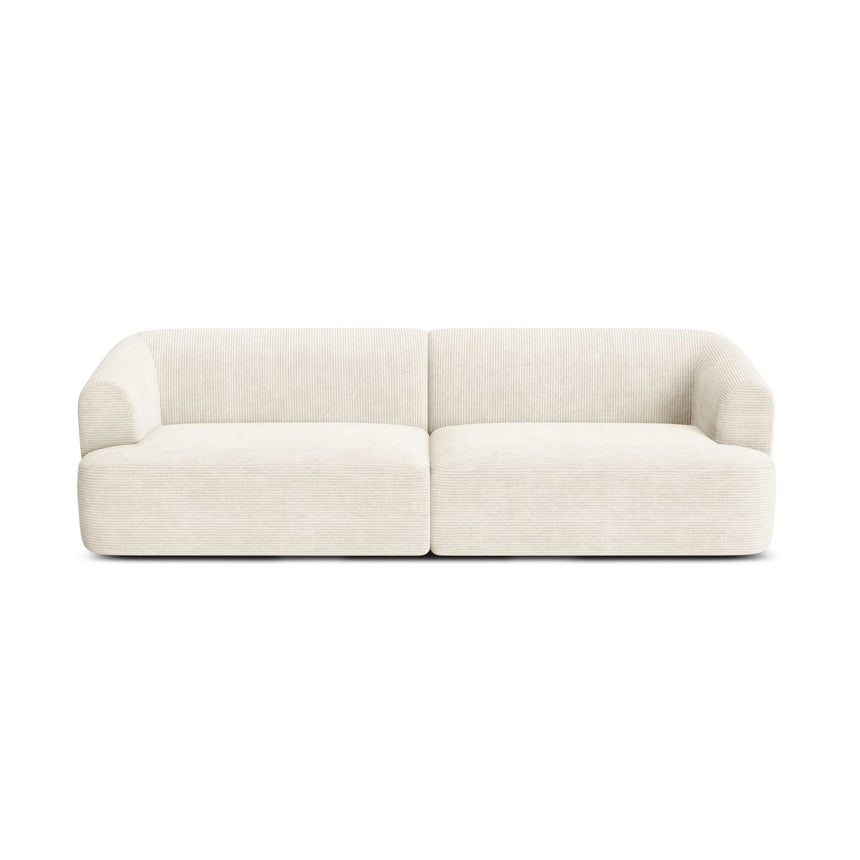 Campi 4-Sitzer Sofa aus Cord in Elfenbein (Lincoln 01D), 255x90x70 cm von Cosmopolitan Design – Bild 5