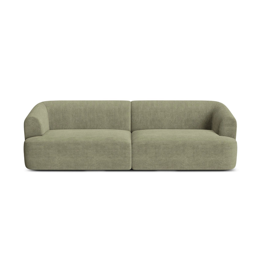 Campi 4-Sitzer Sofa aus Cord in Moosgrün (Lincoln 37D), 255x90x70 cm von Cosmopolitan Design – Bild 5