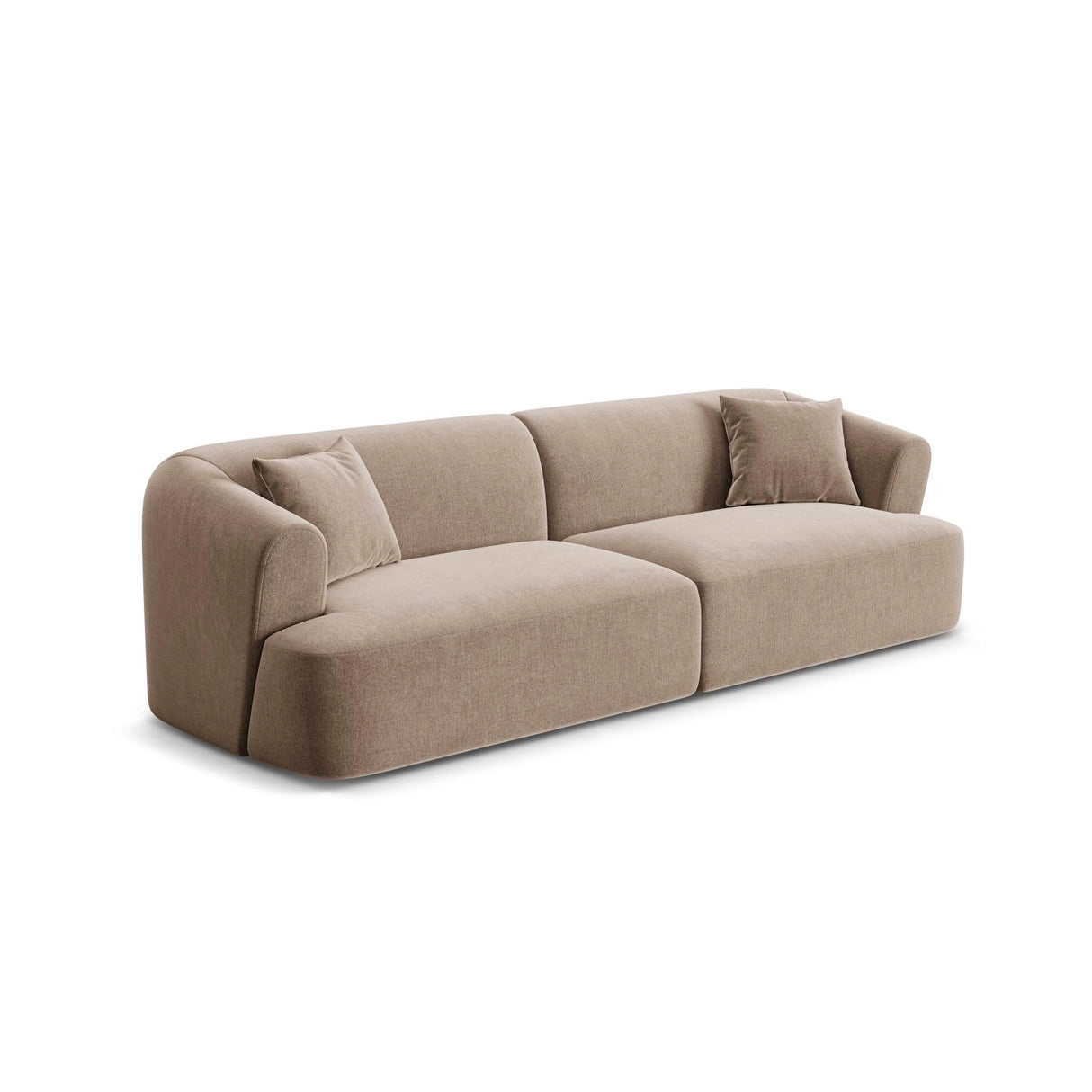 Campi 4-Sitzer Sofa aus Samt in Dunkelbeige (Vogue 3), 255x90x70 cm von Cosmopolitan Design – Bild 4