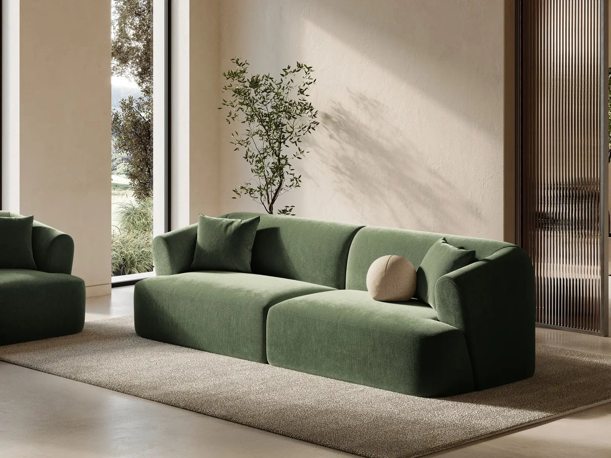 Campi 4-Sitzer Sofa aus Samt in Grün (Vogue 11), 255x90x70 cm von Cosmopolitan Design – Bild 2
