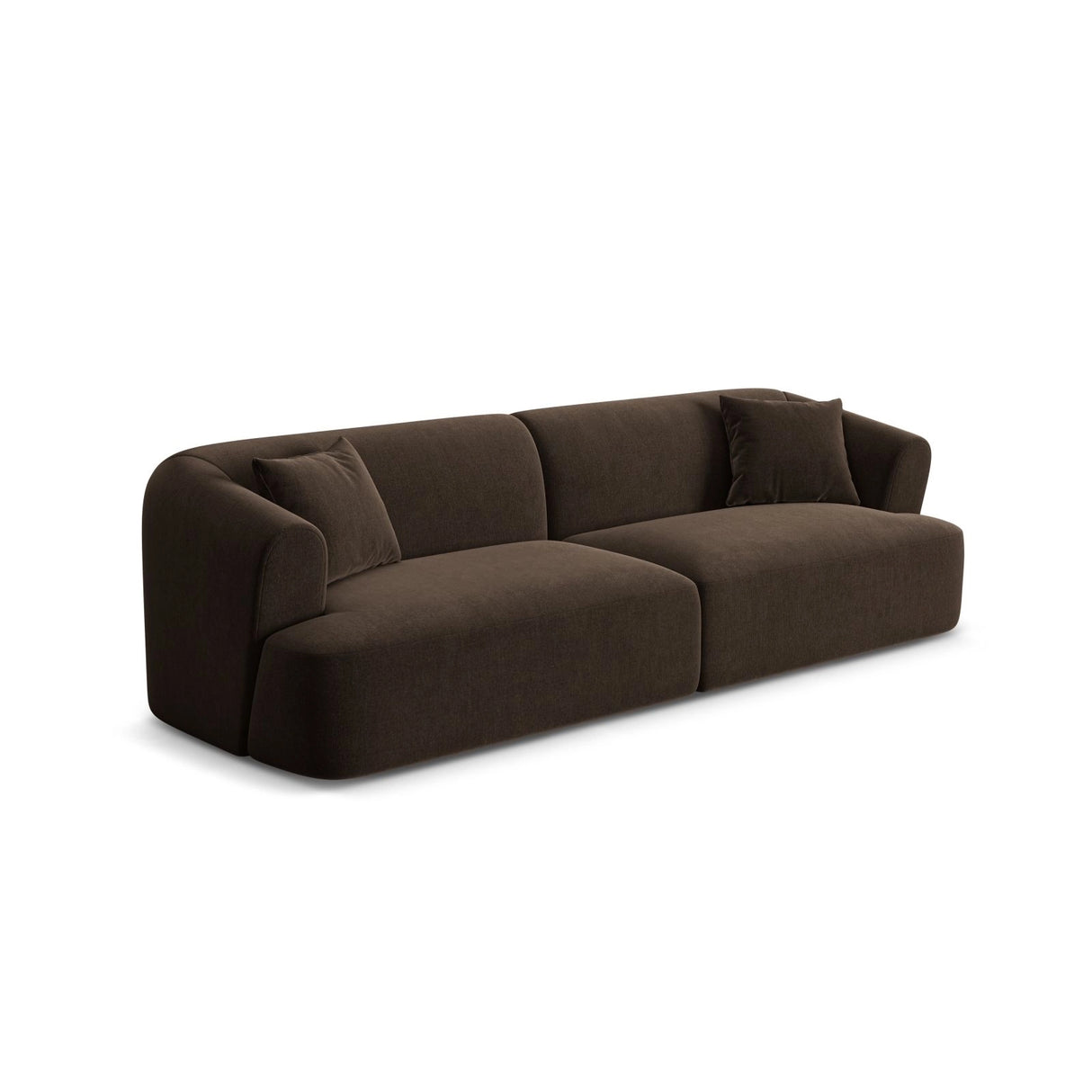 Campi 4-Sitzer Sofa aus Samt in Schokolade (Vogue 6), 255x90x70 cm von Cosmopolitan Design – Bild 4