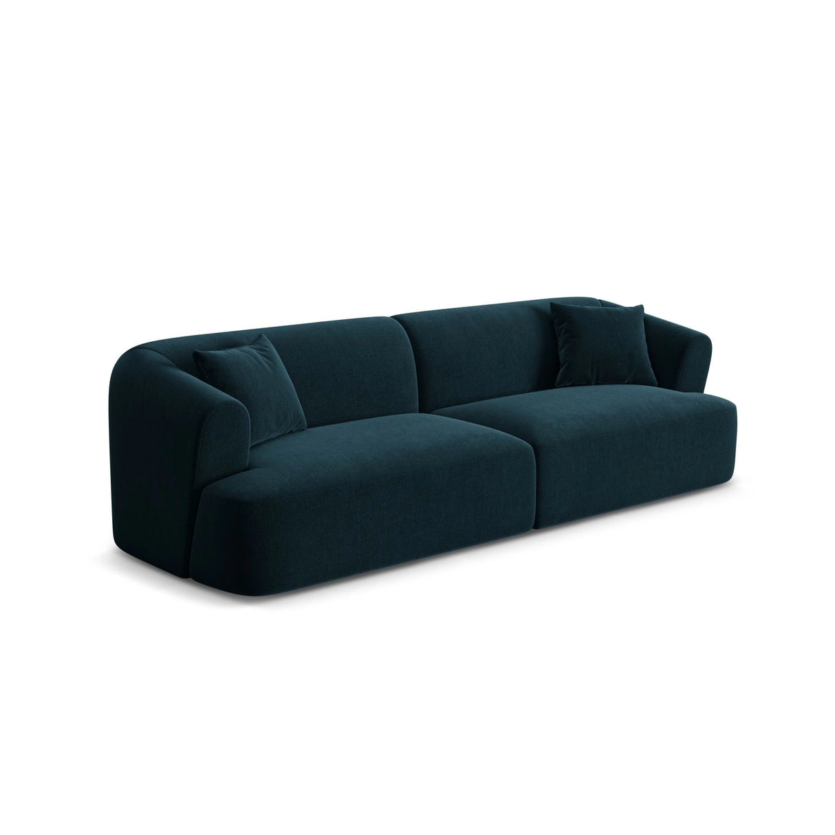 Campi 4-Sitzer Sofa aus Samt in Tiefes Petrol (Vogue 13), 255x90x70 cm von Cosmopolitan Design – Bild 4