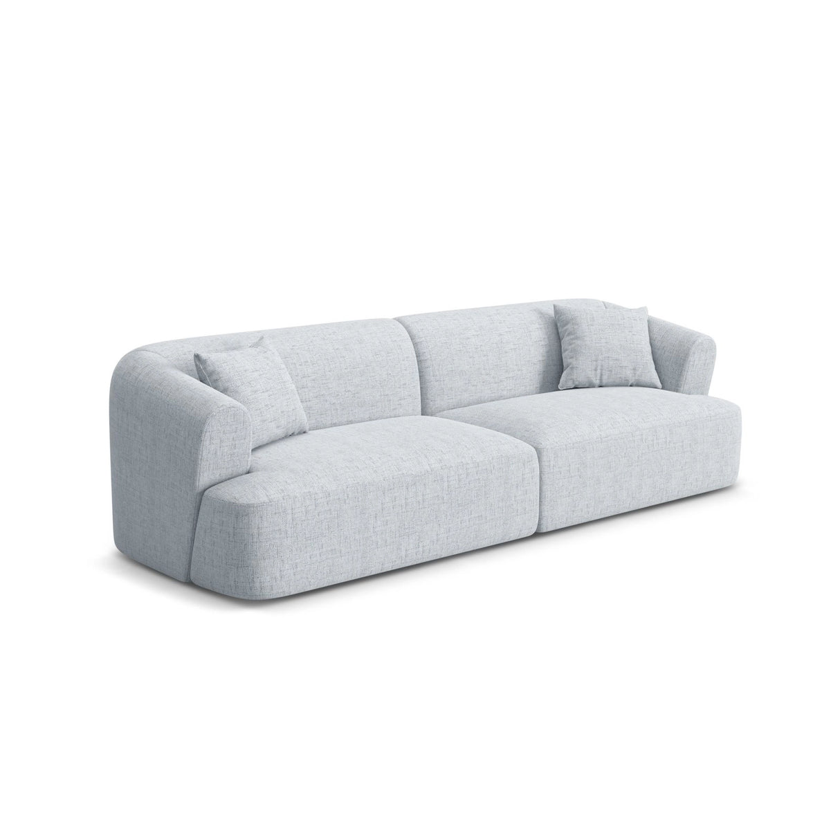 Campi 4-Sitzer Sofa aus Strukturierter Stoff in Hellgrau (Moly 70), 255x90x70 cm von Cosmopolitan Design – Bild 4