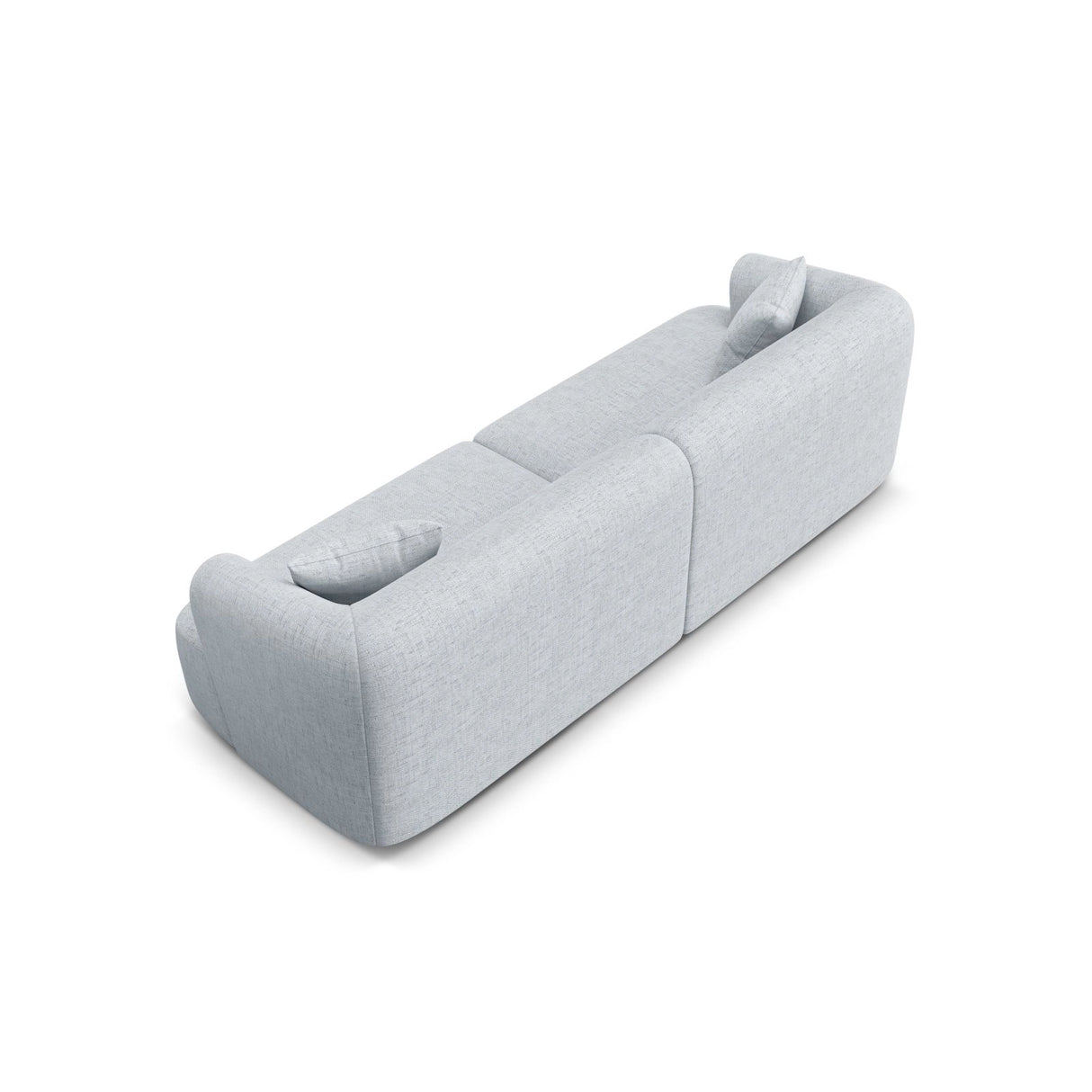 Campi 4-Sitzer Sofa aus Strukturierter Stoff in Hellgrau (Moly 70), 255x90x70 cm von Cosmopolitan Design – Bild 6