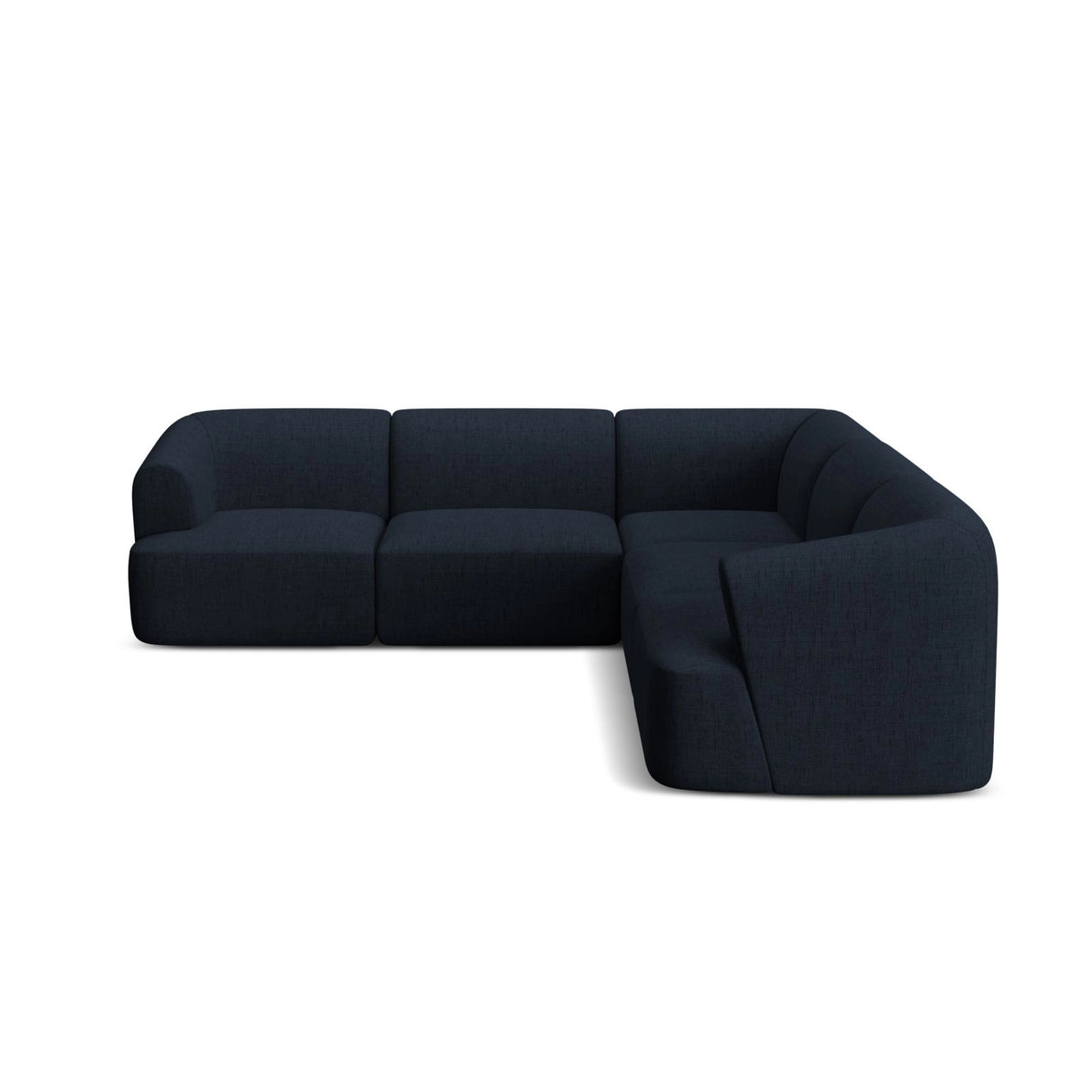 Campi 6-Sitzer Ecksofa, symmetrisch, aus Strukturierter Stoff in Königsblau (Moly 79), 255x255x70 cm von Cosmopolitan Design – Bild 4