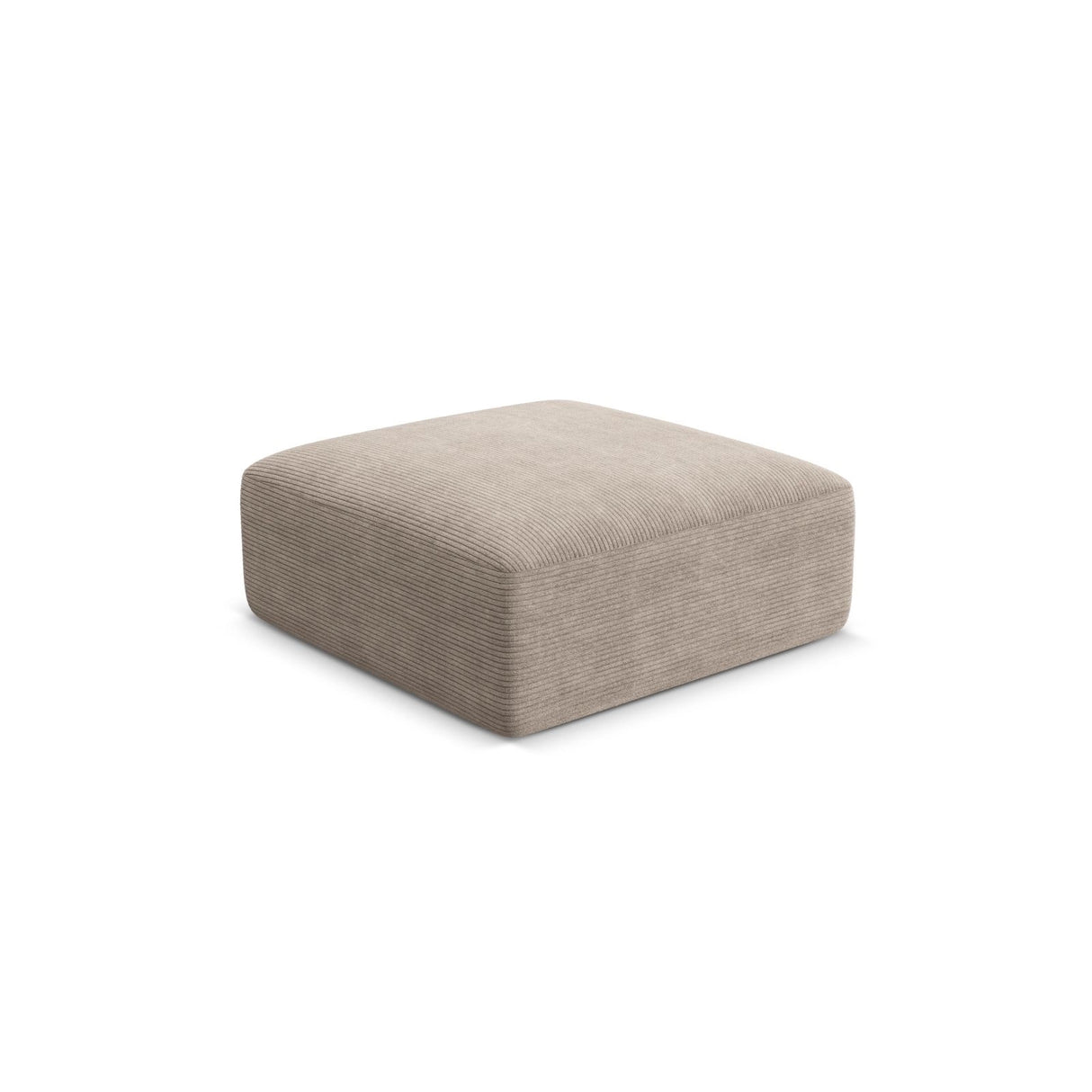 Campi Pouf aus Cord in Cappuccino (Lincoln 09D), 90x90x40 cm von Cosmopolitan Design – Bild 3