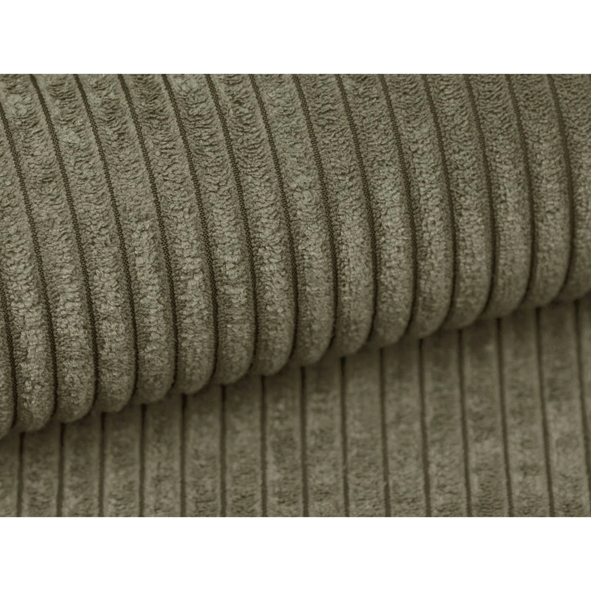 Campi Pouf aus Cord in Moosgrün (Lincoln 37D), 90x90x40 cm von Cosmopolitan Design – Bild 4