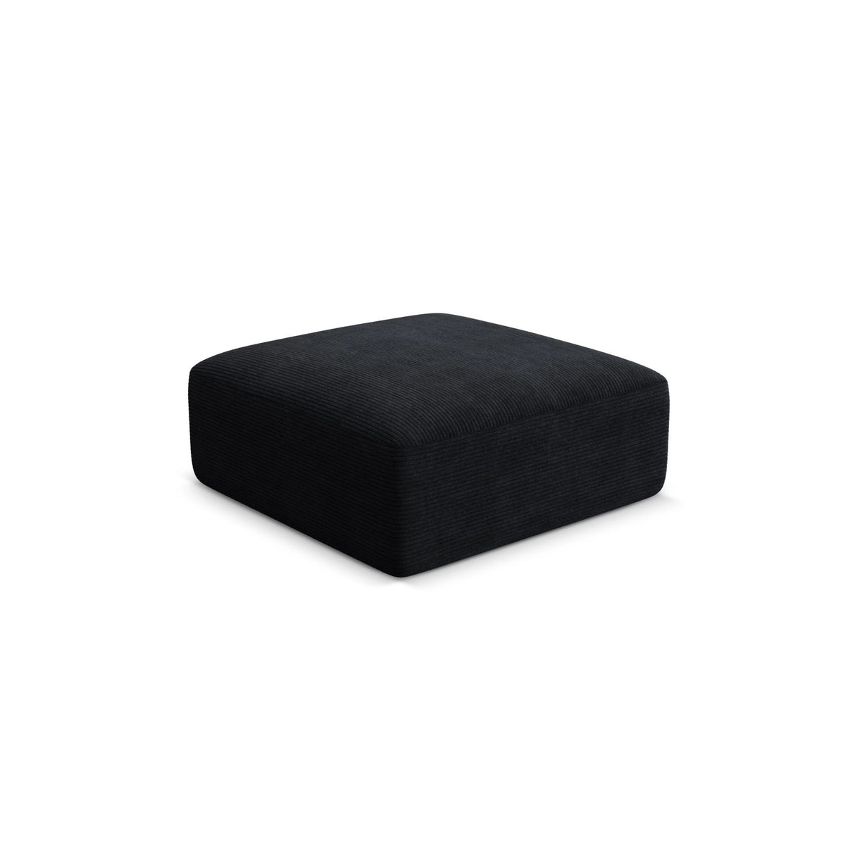 Campi Pouf aus Cord in Schwarz (Lincoln 100D), 90x90x40 cm von Cosmopolitan Design – Bild 3