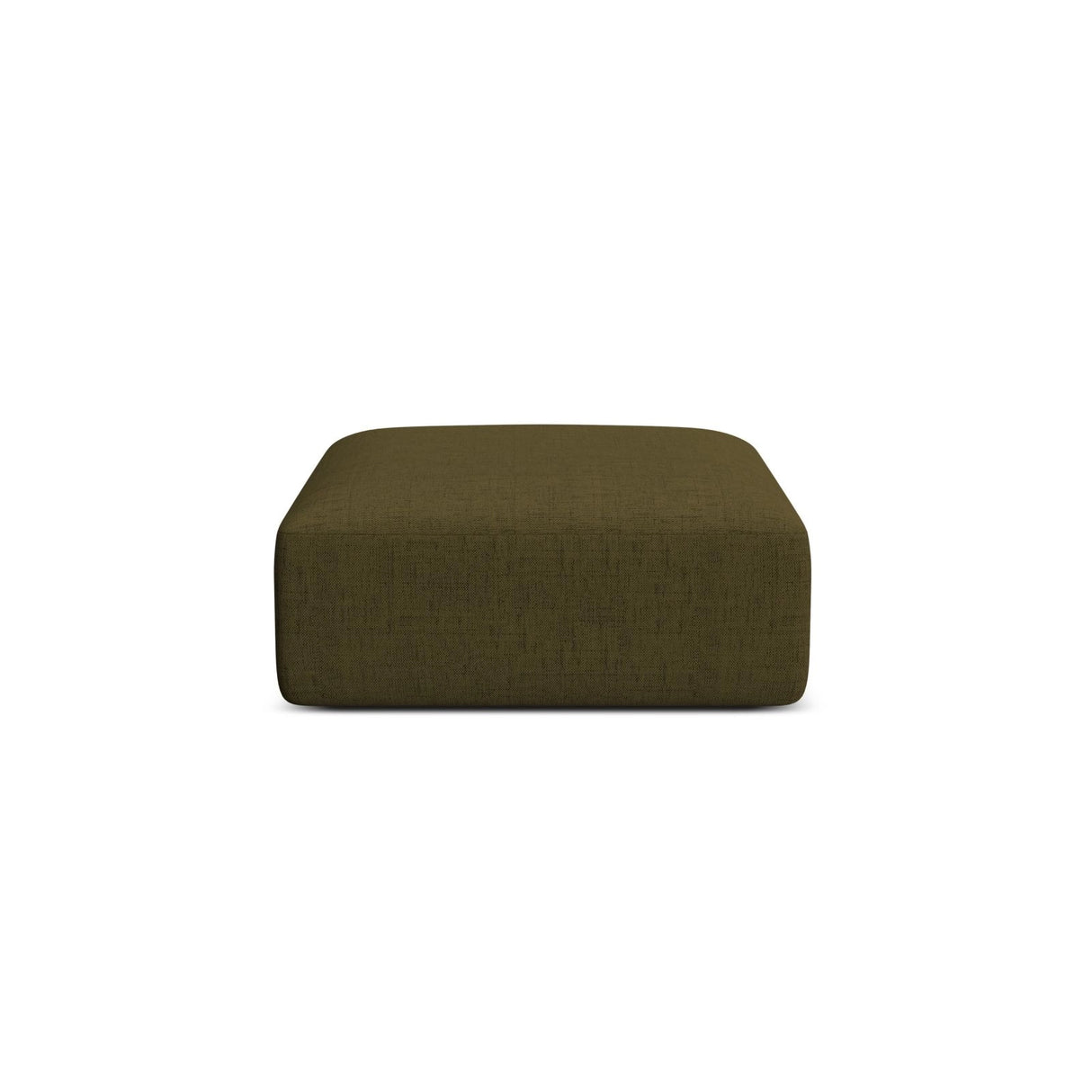 Campi Pouf aus Strukturierter Stoff in Grün (Moly 38), 90x90x40 cm von Cosmopolitan Design – Bild 1